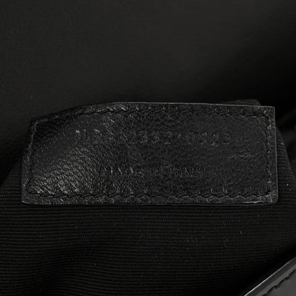 Saint Laurent Box Calfskin Monogram Large Solferino Shoulder Bag Black