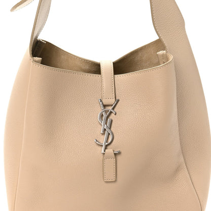 Saint Laurent Smooth Calfskin Small Le 5 A 7 Soft Hobo Sea Salt