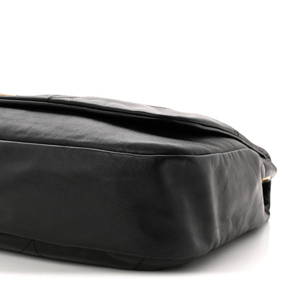 Saint Laurent Lambskin Matelasse Monogram Large Jamie 4.3 Black
