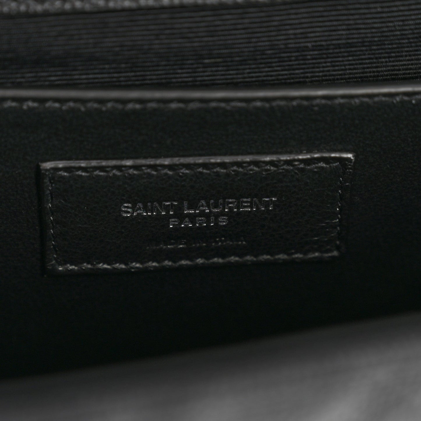 Saint Laurent Mixed Matelasse Triquilt Medium Monogram Satchel Black