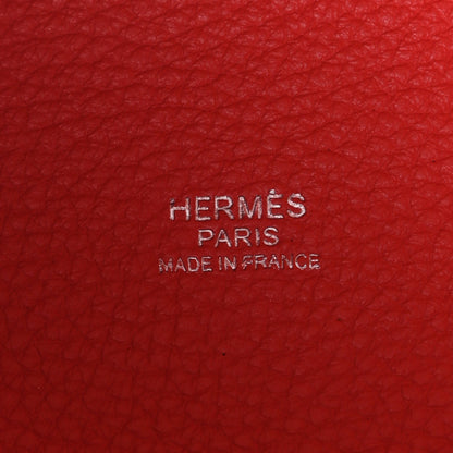 Taurillon Clemence Picotin Lock 18 PM Red Leather Tote