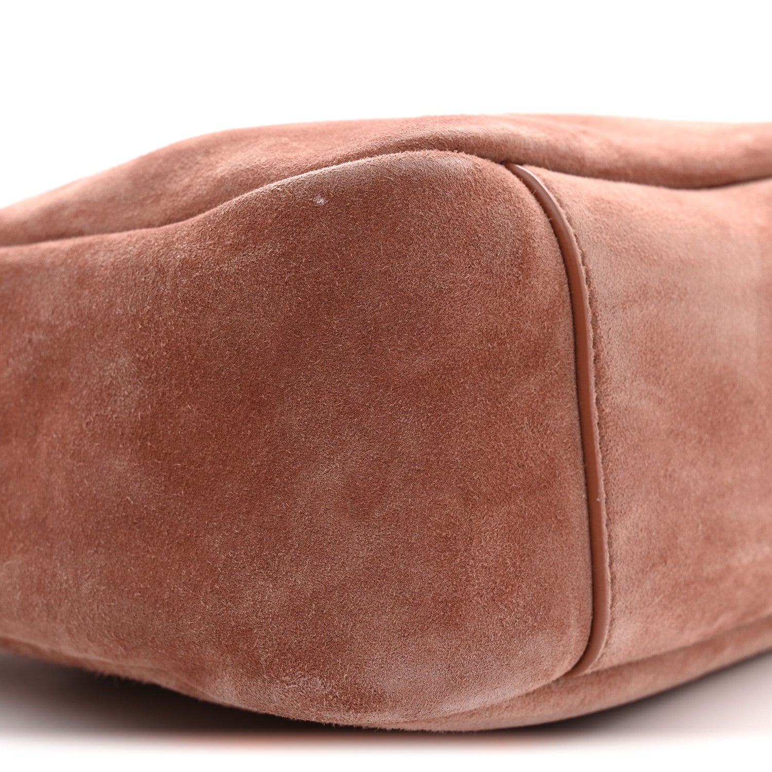 Saint Laurent Suede Calfskin Small Le 5 A 7 Soft Hobo Barley Pink