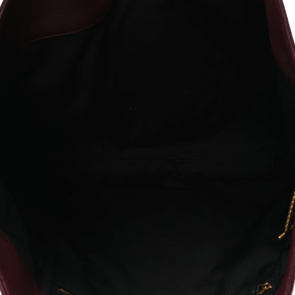 Saint Laurent Lambskin Quilted Maxi Icare Shopping Tote Rouge Cabernet