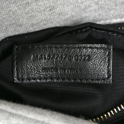 Saint Laurent Jersey Quilted Loulou Puffer Satchel Chalk Beige