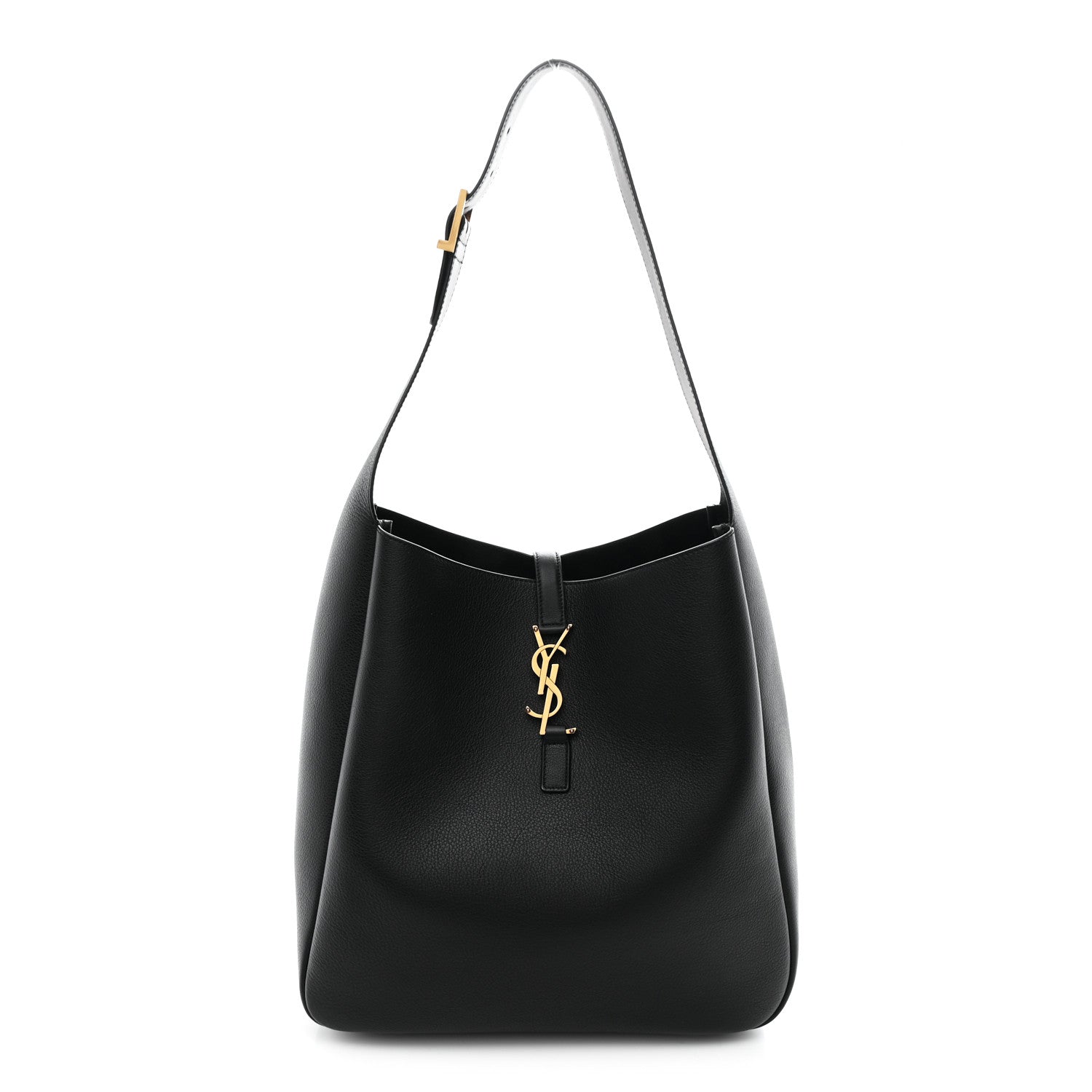 Saint Laurent Supple Calfskin Large Le 5 A 7 Soft Hobo Black