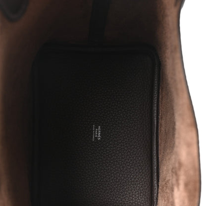 Picotin Lock 18 PM Tote Taurillon Clemence Leather Ebene