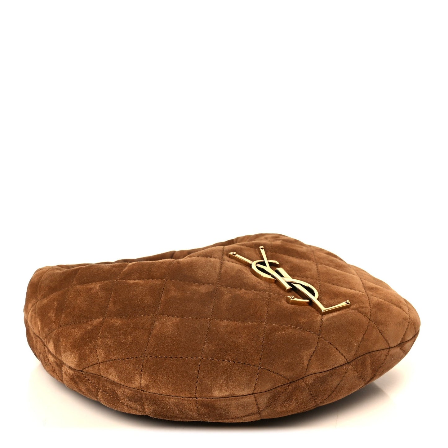 Saint Laurent Suede Quilted Icarino Tote Bag Cognac