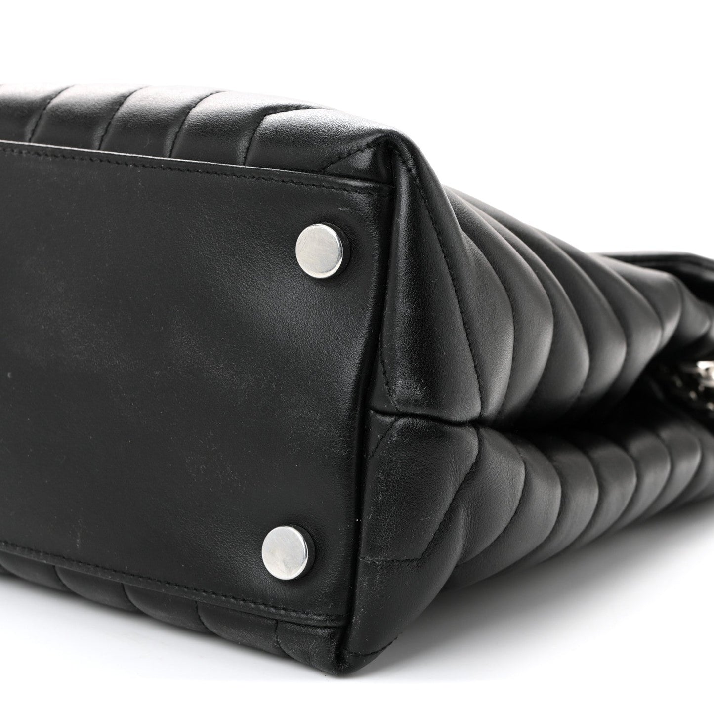 Saint Laurent Loulou Quilted Monogram Large Chain Satchel Black