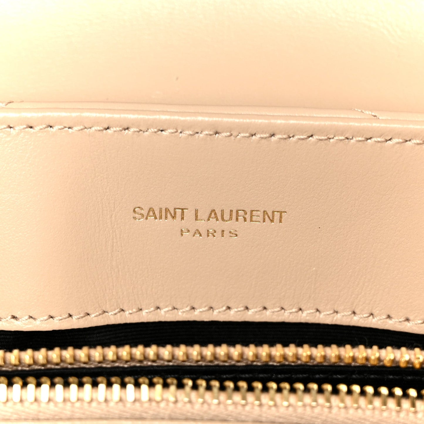 Saint Laurent Calfskin Y Quilted Monogram Small Loulou Chain Satchel Dark Beige