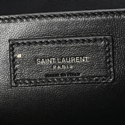 Saint Laurent Lambskin Matelasse Monogram Large Jamie Shoulder Bag Dark Bordeaux