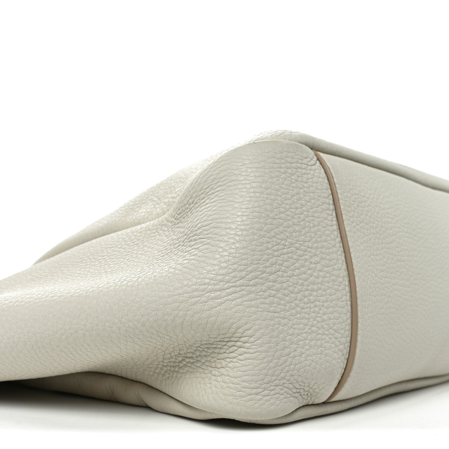 Saint Laurent Grained Deerskin Bea Tote Blanc Vintage