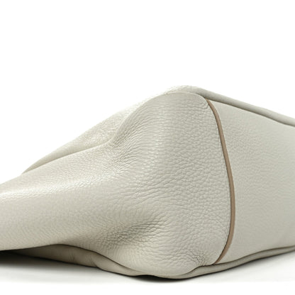 Saint Laurent Grained Deerskin Bea Tote Blanc Vintage