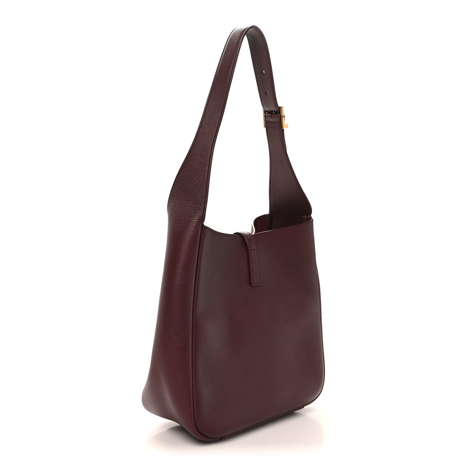 Saint Laurent Smooth Calfskin Small Le 5 A 7 Soft Hobo Rouge Legion