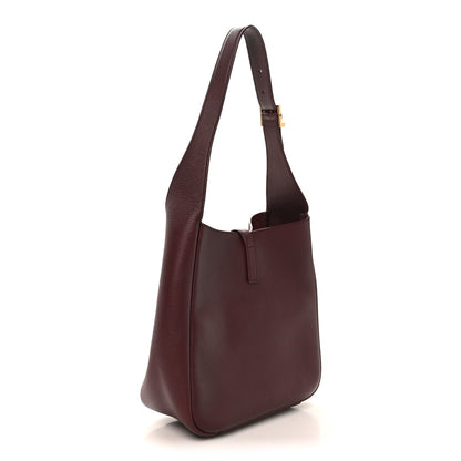 Saint Laurent Smooth Calfskin Small Le 5 A 7 Soft Hobo Rouge Legion