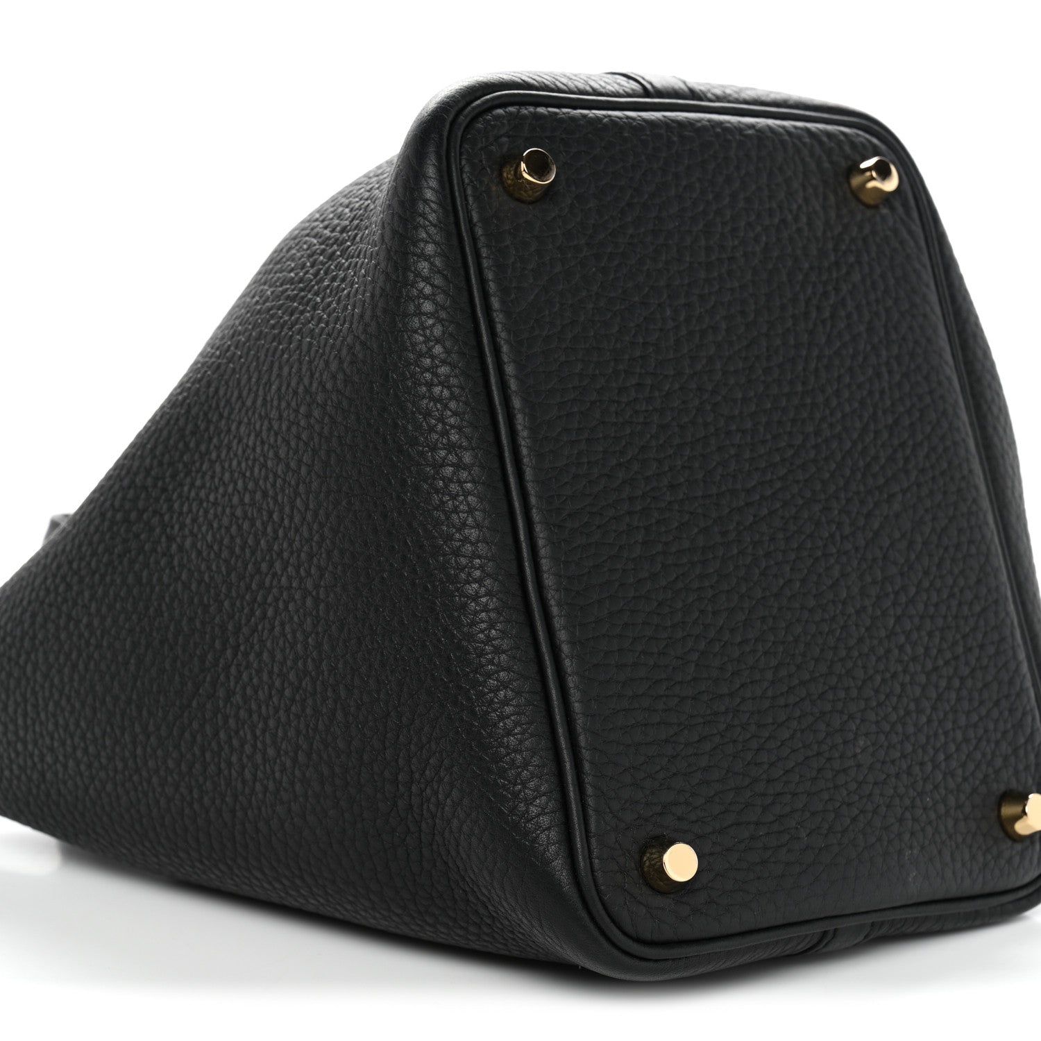 Taurillon Clemence Picotin Lock 18 PM Tote Black Calfskin Leather