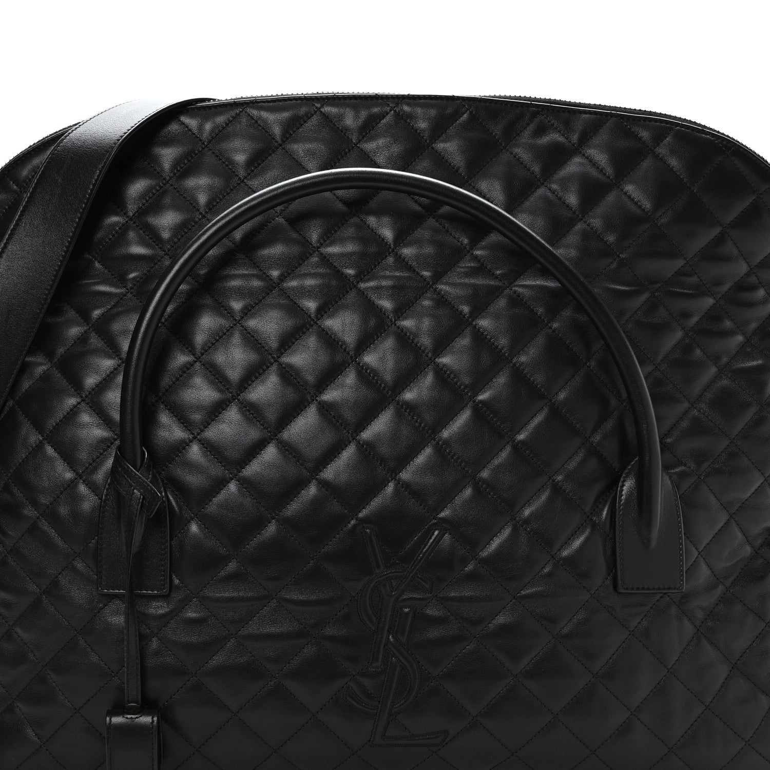Saint Laurent Calfskin Quilted ES Giant Travel Bag Black