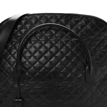 Saint Laurent Calfskin Quilted ES Giant Travel Bag Black