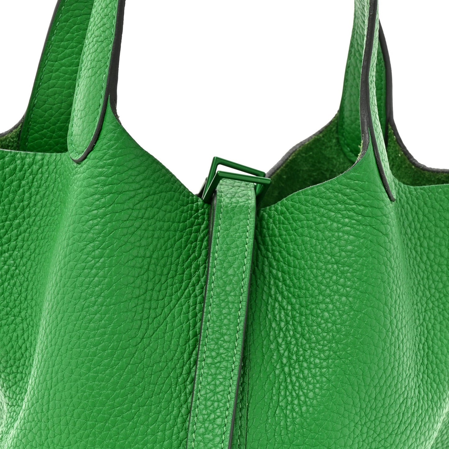 Picotin Lock 18 PM Tote Bag Taurillon Clemence Leather Bambou