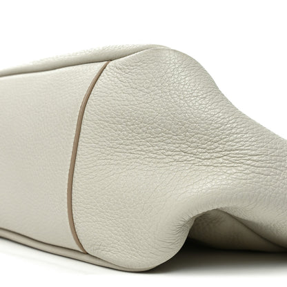Saint Laurent Grained Deerskin Bea Tote Blanc Vintage