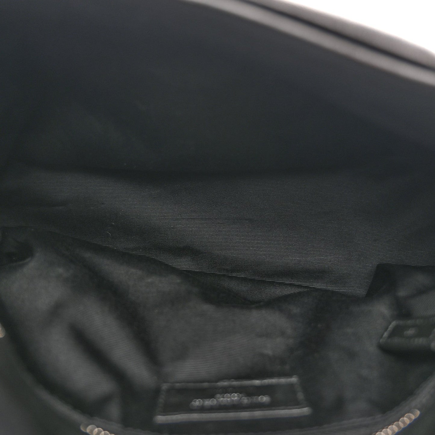 Saint Laurent Lambskin Quilted Small Loulou Puffer Monogram Chain Satchel Black