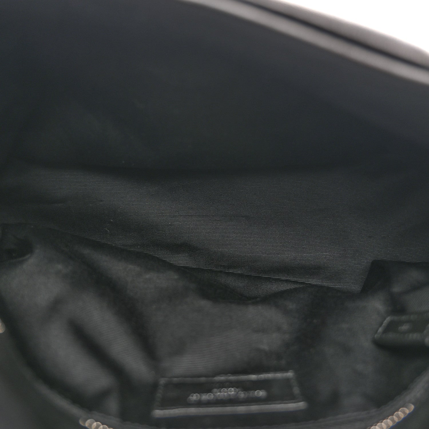 Saint Laurent Lambskin Quilted Small Loulou Puffer Monogram Chain Satchel Black