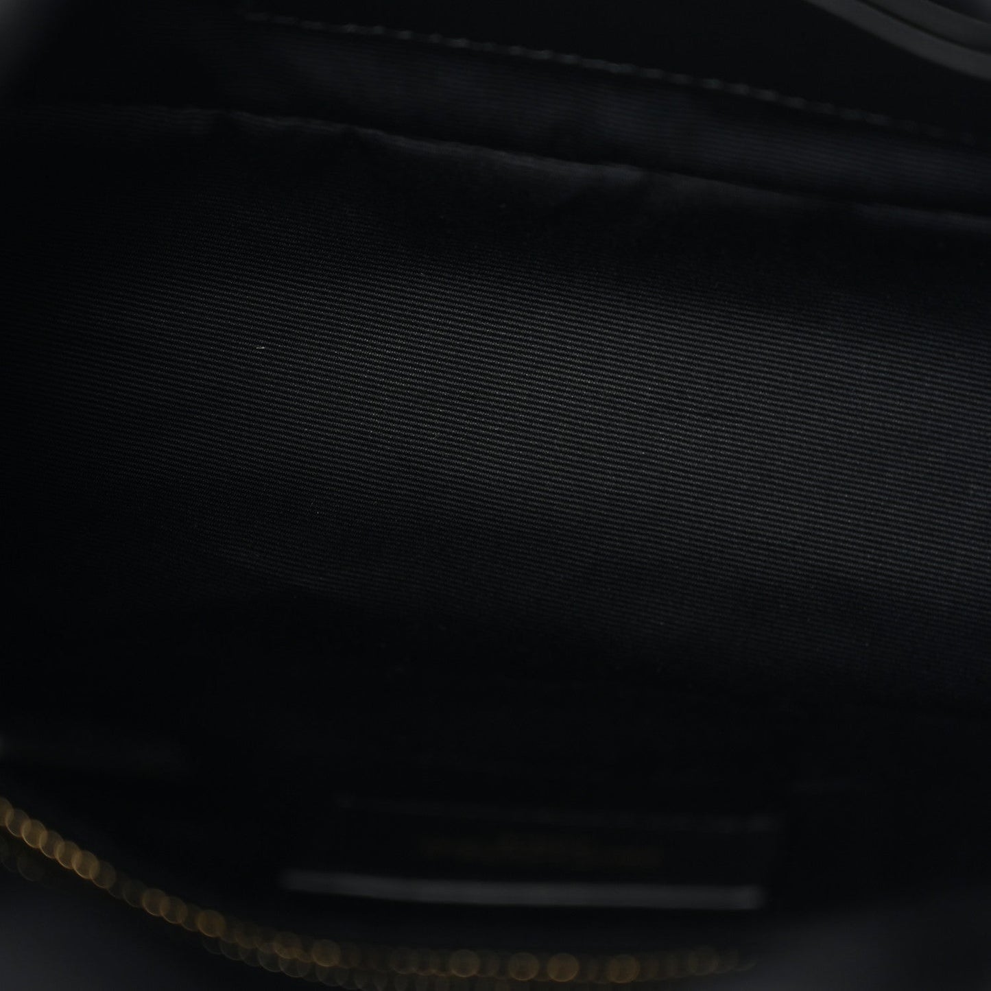 Saint Laurent Lambskin Quilted Toy Loulou Puffer Monogram Chain Satchel Black