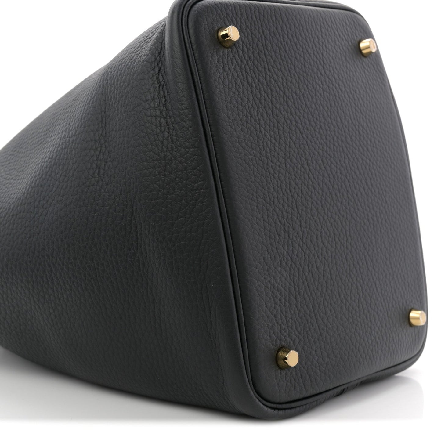 Taurillon Clemence Picotin Lock 22 MM Tote Black