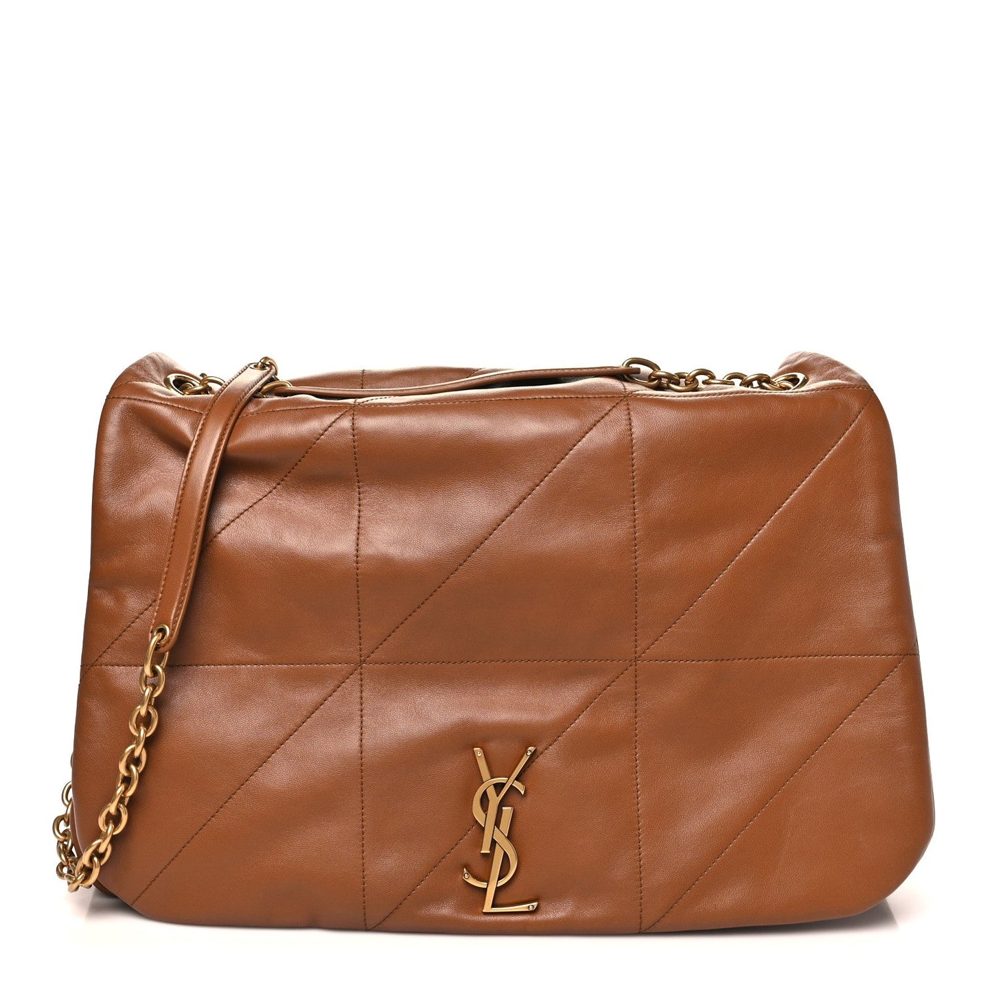 Saint Laurent Lambskin Matelasse Monogram Large Jamie 4.3 Shoulder Bag Light Fox