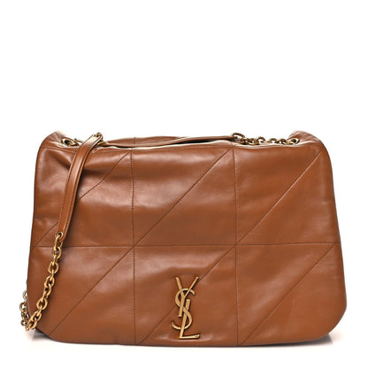 Saint Laurent Lambskin Matelasse Monogram Large Jamie 4.3 Shoulder Bag Light Fox