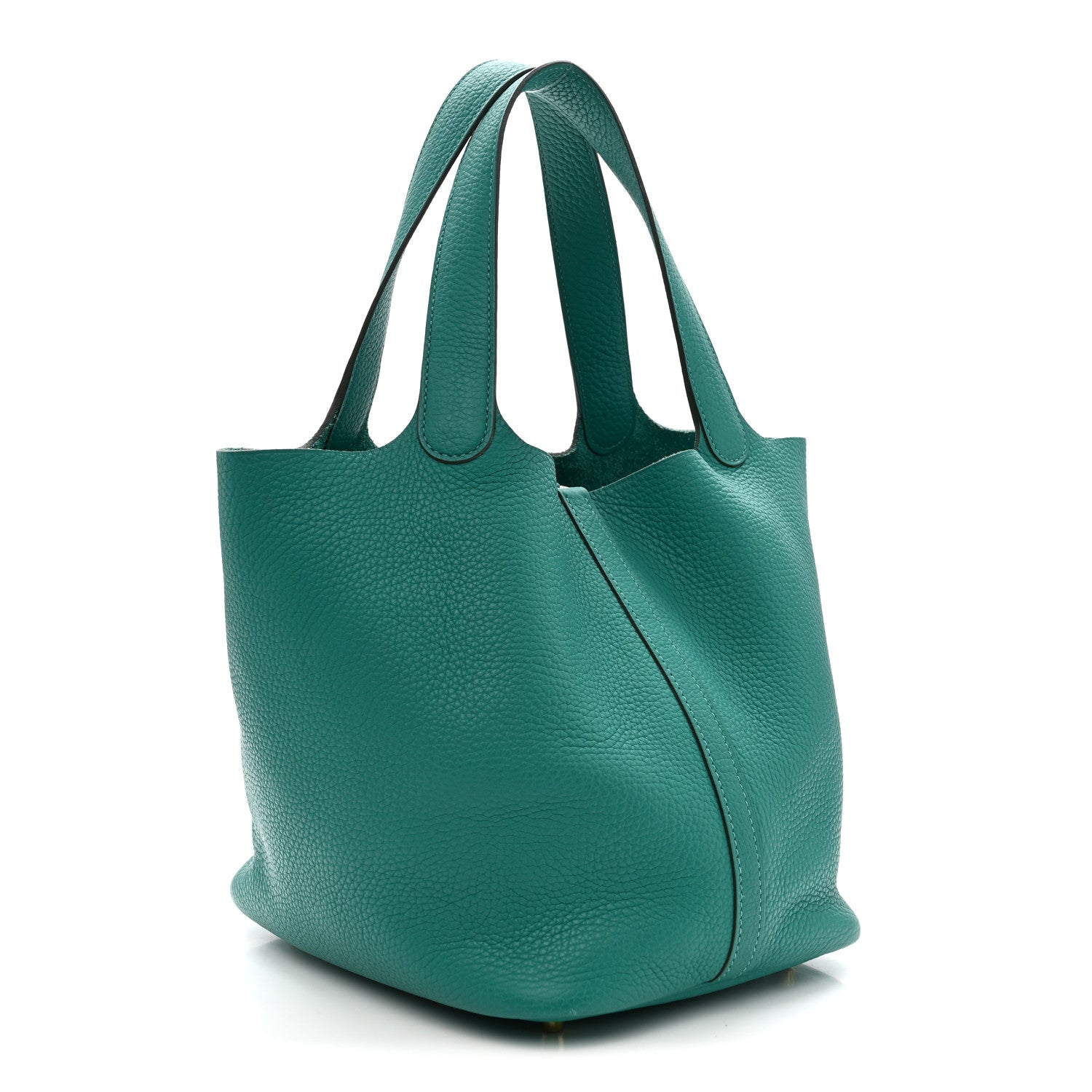 Picotin Lock 18 PM Tote in Green Clemence Leather