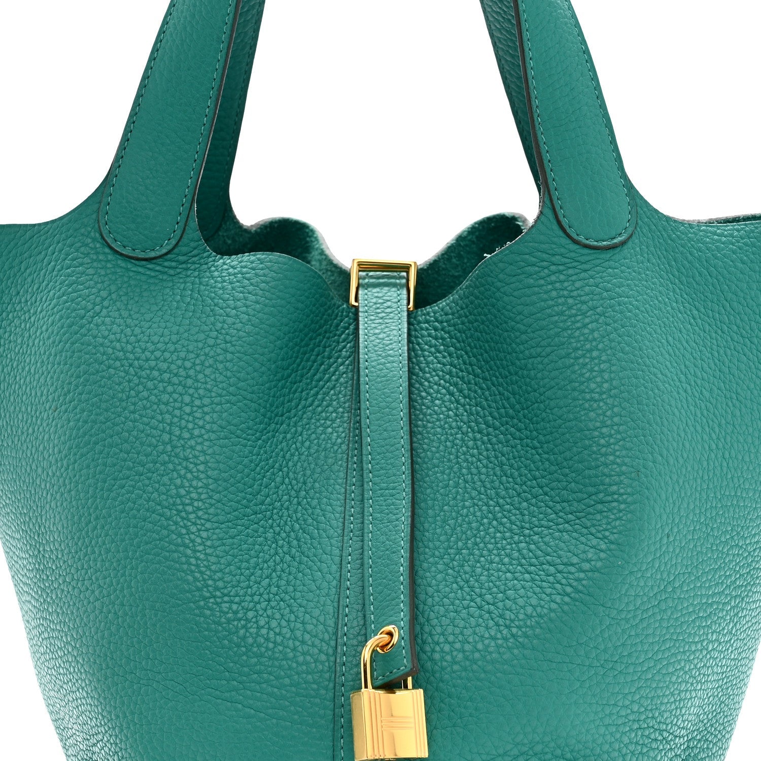 Picotin Lock 18 PM Tote in Green Clemence Leather