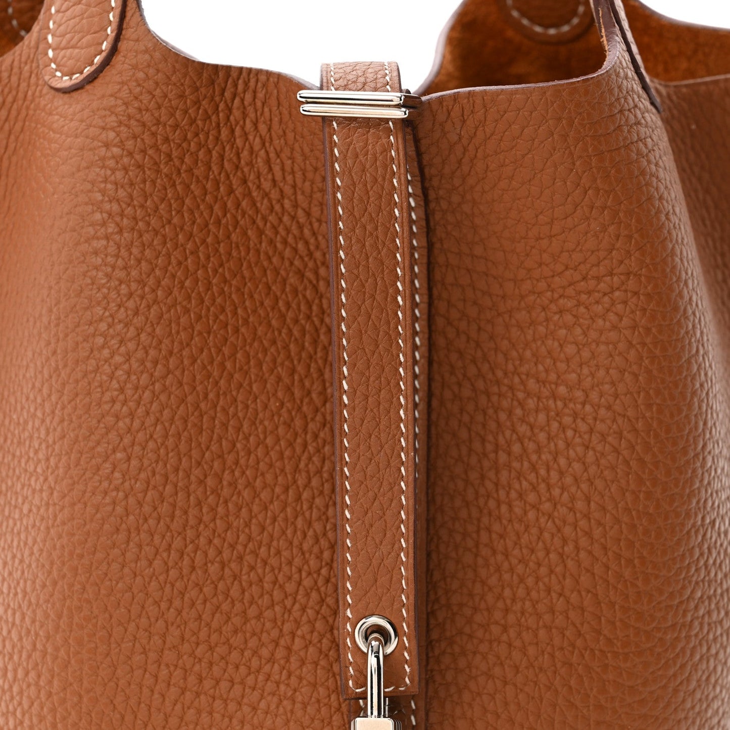 Taurillon Clemence Picotin Lock 18 PM Gold Tote Bag