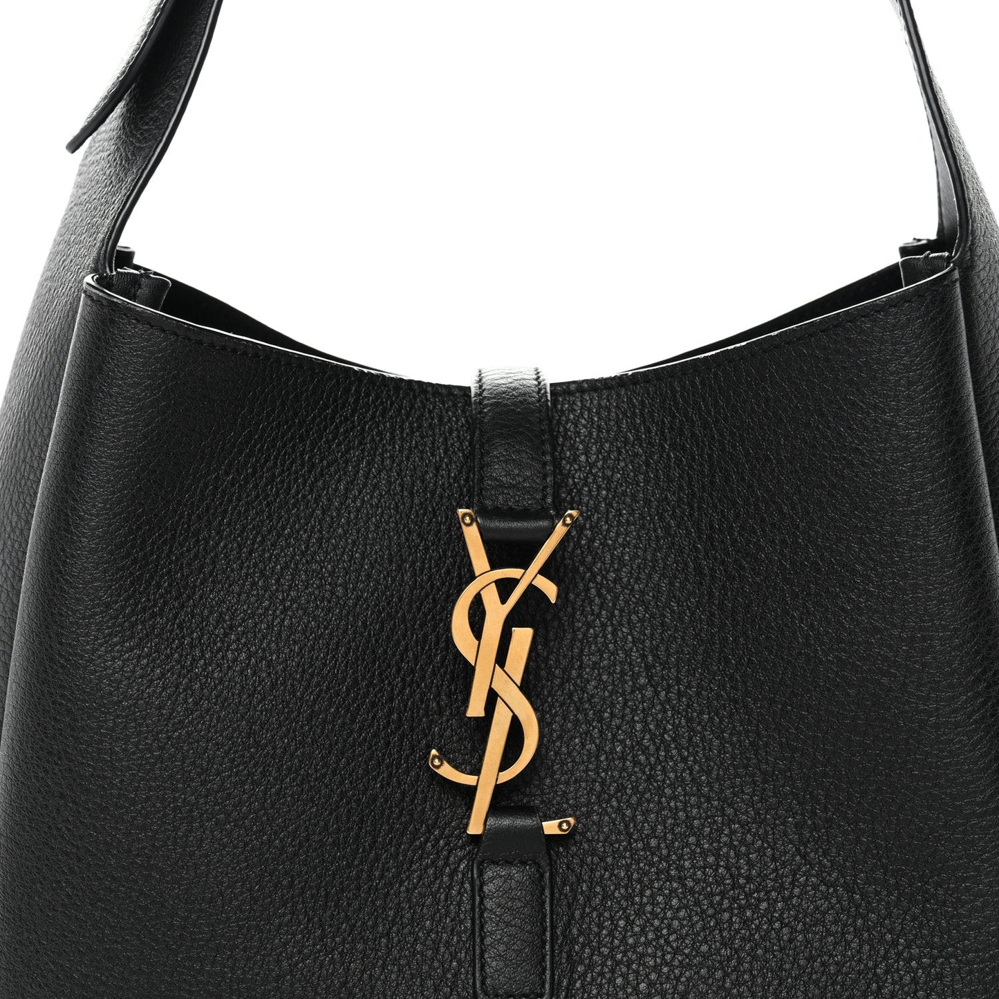 Saint Laurent Supple Calfskin Small Le 5 A 7 Soft Hobo Black