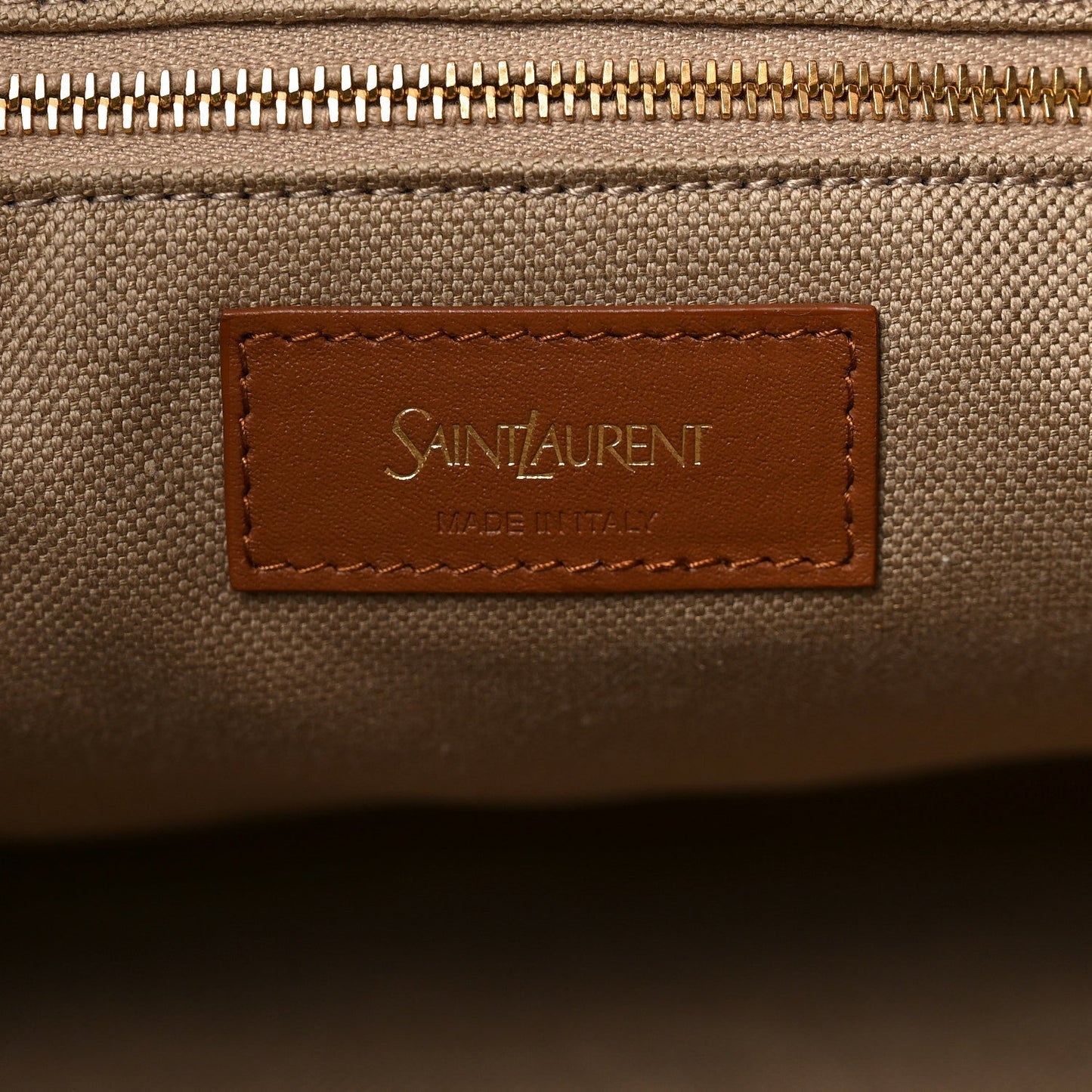 Saint Laurent Y Canvas Tote Bag Beige Brick