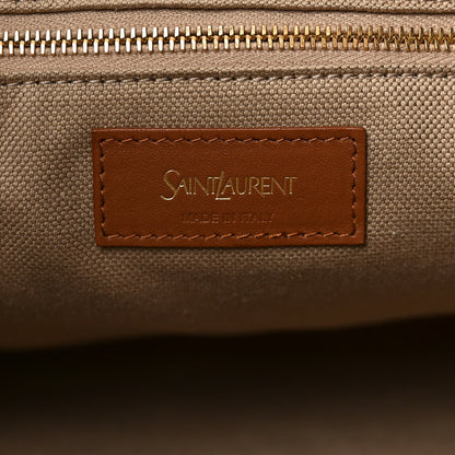 Saint Laurent Y Canvas Tote Bag Beige Brick