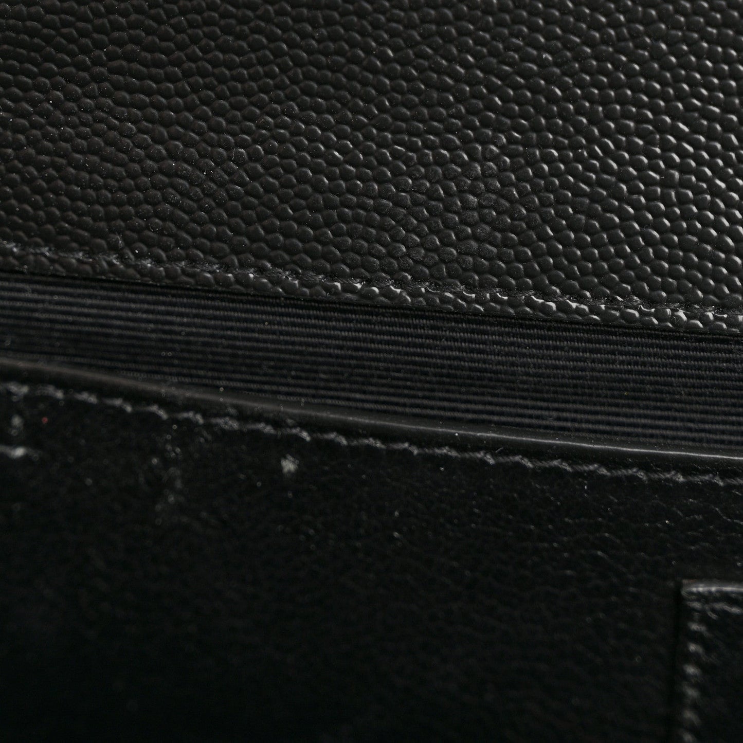 Saint Laurent Grain de Poudre Matelasse Triquilt Medium Satchel Black