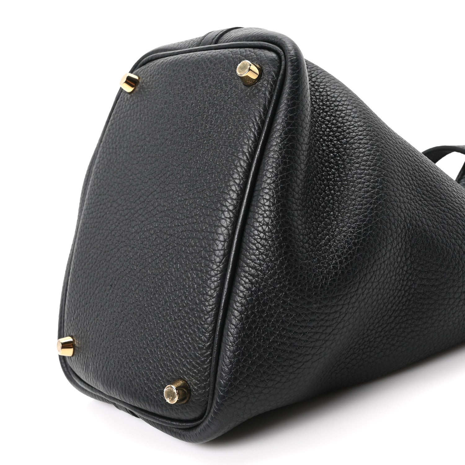 Taurillon Clemence Leather Tote Bag 18 PM Black