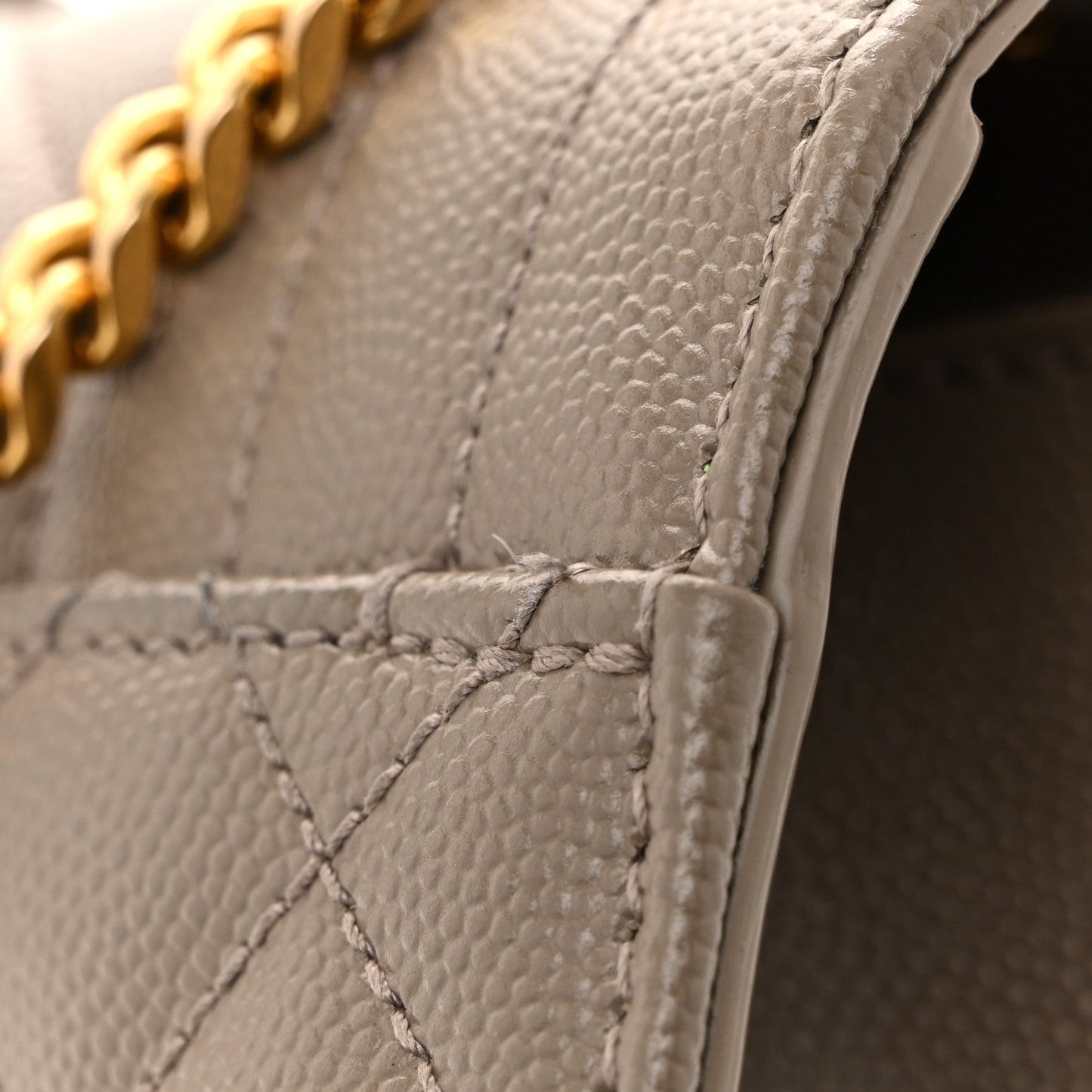 Saint Laurent Grain De Poudre Textured Mixed Matelasse Triquilt Small Monogram Satchel Greyish Brown