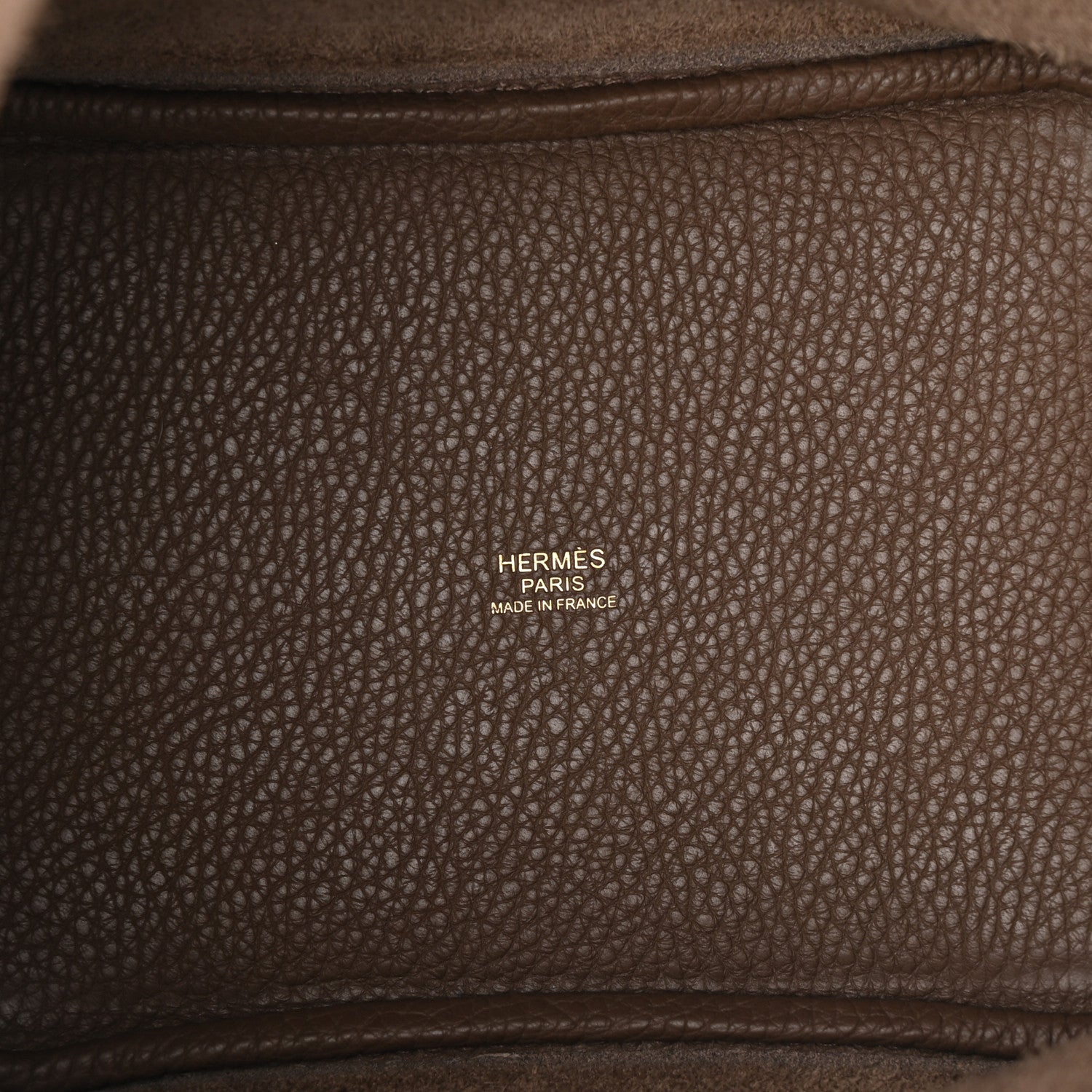 Calfskin Leather Picotin Lock 18 PM Etoupe Bucket Bag