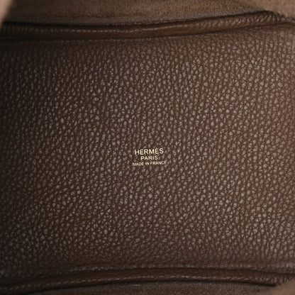Calfskin Leather Picotin Lock 18 PM Etoupe Bucket Bag