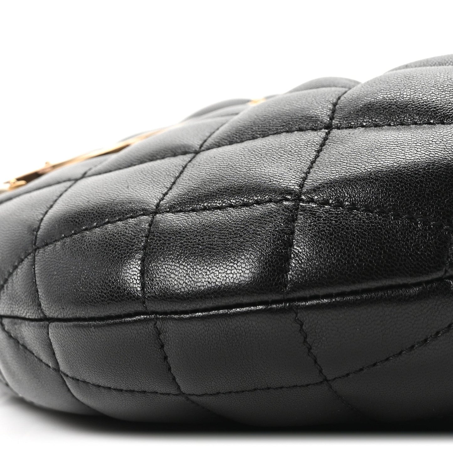 Saint Laurent Lambskin Quilted Icarino Bag Black