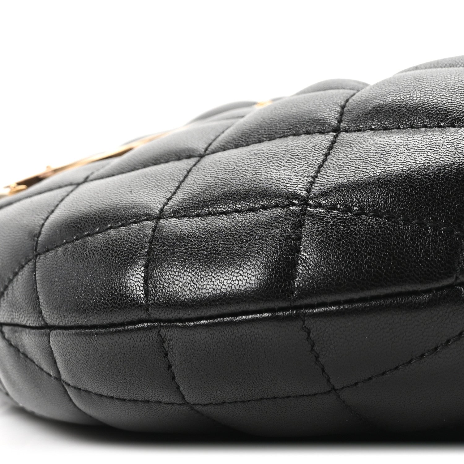 Saint Laurent Lambskin Quilted Icarino Bag Black