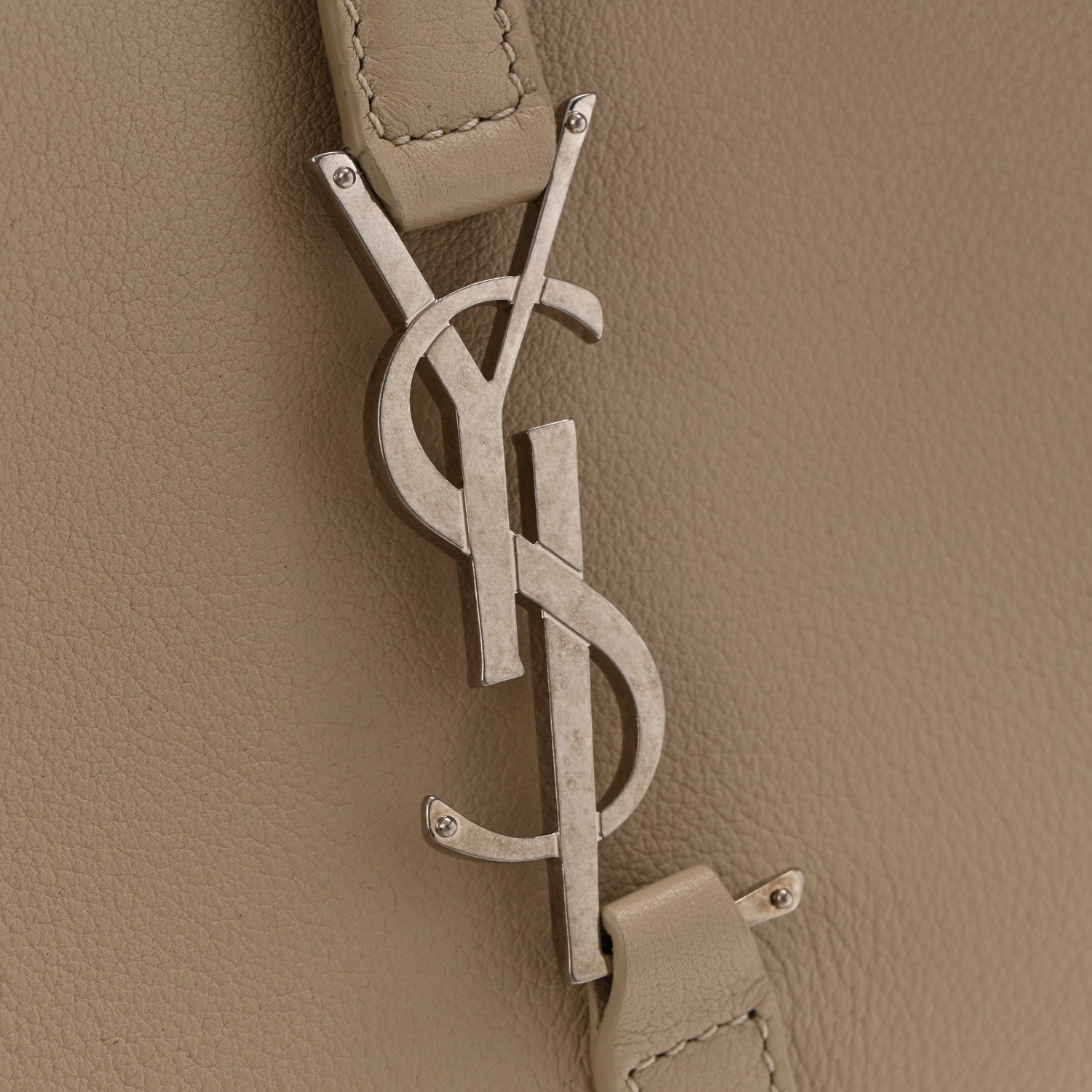 Saint Laurent Smooth Calfskin Small Le 5 A 7 Soft Hobo Bag Sea Salt