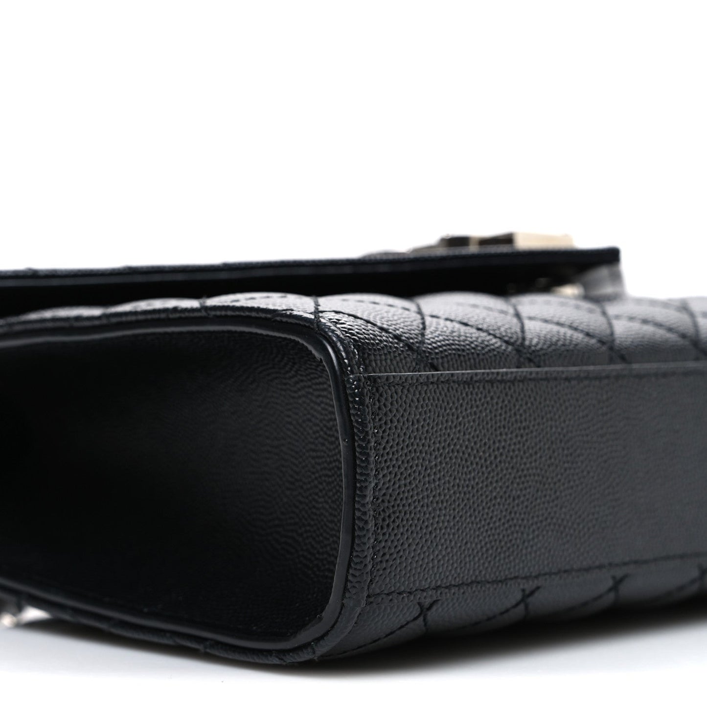 Saint Laurent Grain De Poudre Textured Mixed Matelasse Triquilt Medium Monogram Satchel