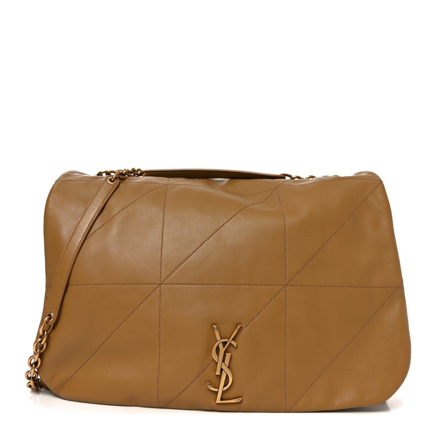 Saint Laurent Lambskin Matelasse Monogram Large Jamie 4.3 Tabac Brown Bag