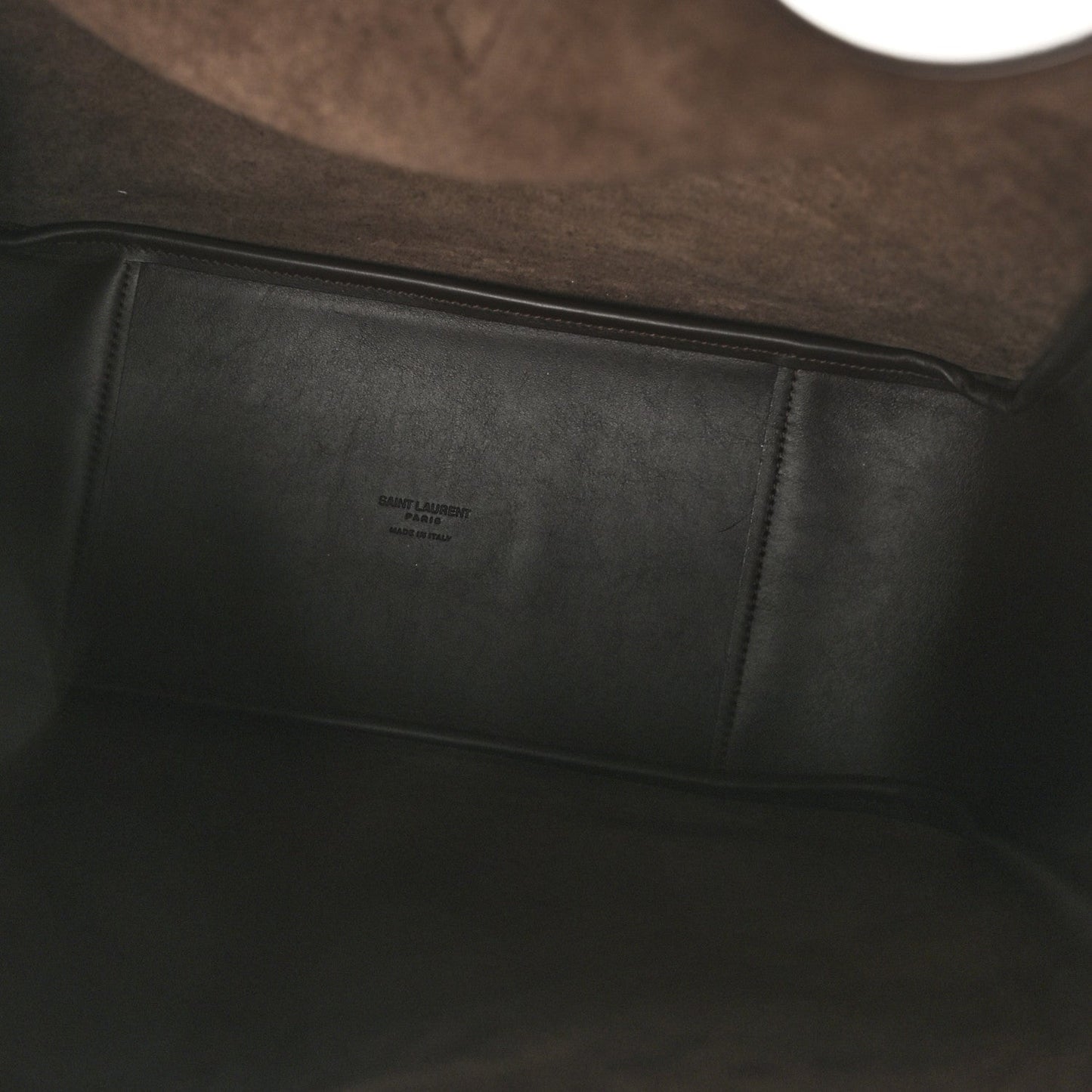 Saint Laurent Le 5 A 7 Supple Calfskin Large Soft Hobo Chocolate