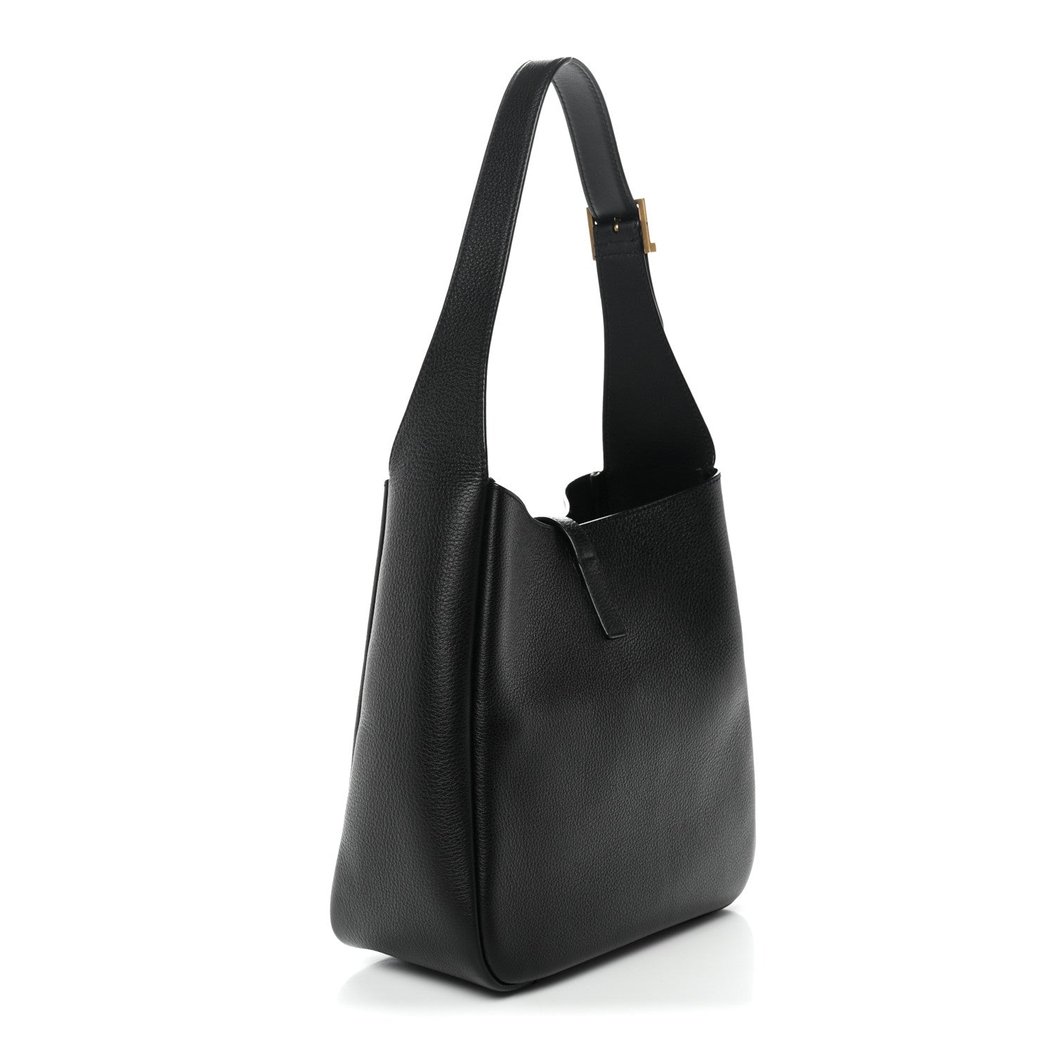 Saint Laurent Supple Calfskin Small Le 5 A 7 Soft Hobo Black