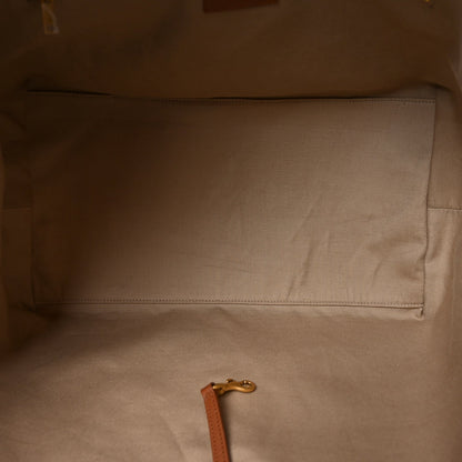 Saint Laurent Y Canvas Tote Bag Beige Brick