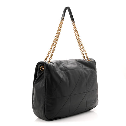 Saint Laurent Lambskin Matelasse Monogram Large Jamie 4.3 Black