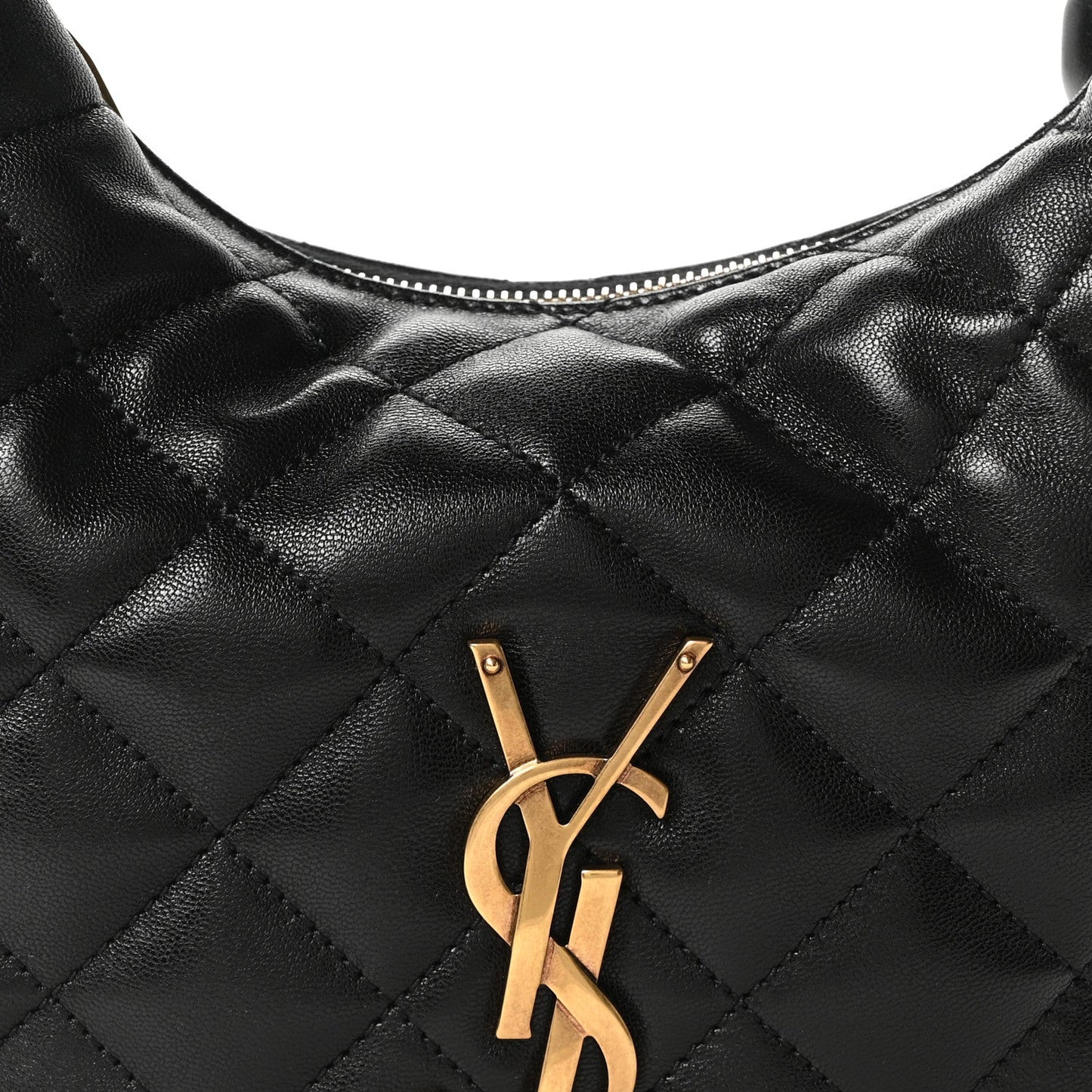 Saint Laurent Lambskin Quilted Icarino Bag Black